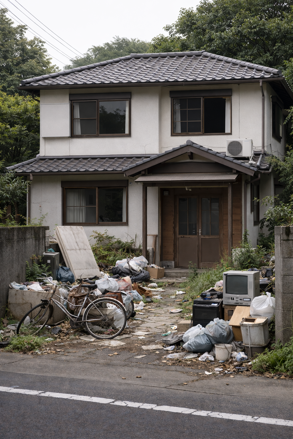 競売開始・違法建築のゴミ屋敷